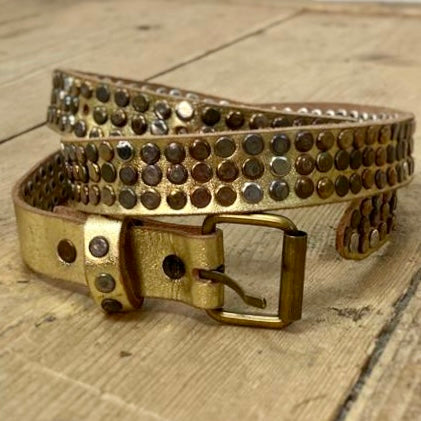 Gold 3 Stud Belt