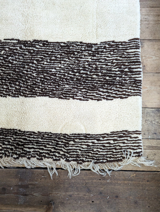 "Walnut Stripes" Vintage Beni Ourain Rug