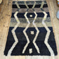 ‘Onyx Skies’ Wool Boucherouite Rug