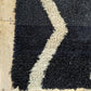 ‘Onyx Skies’ Wool Boucherouite Rug