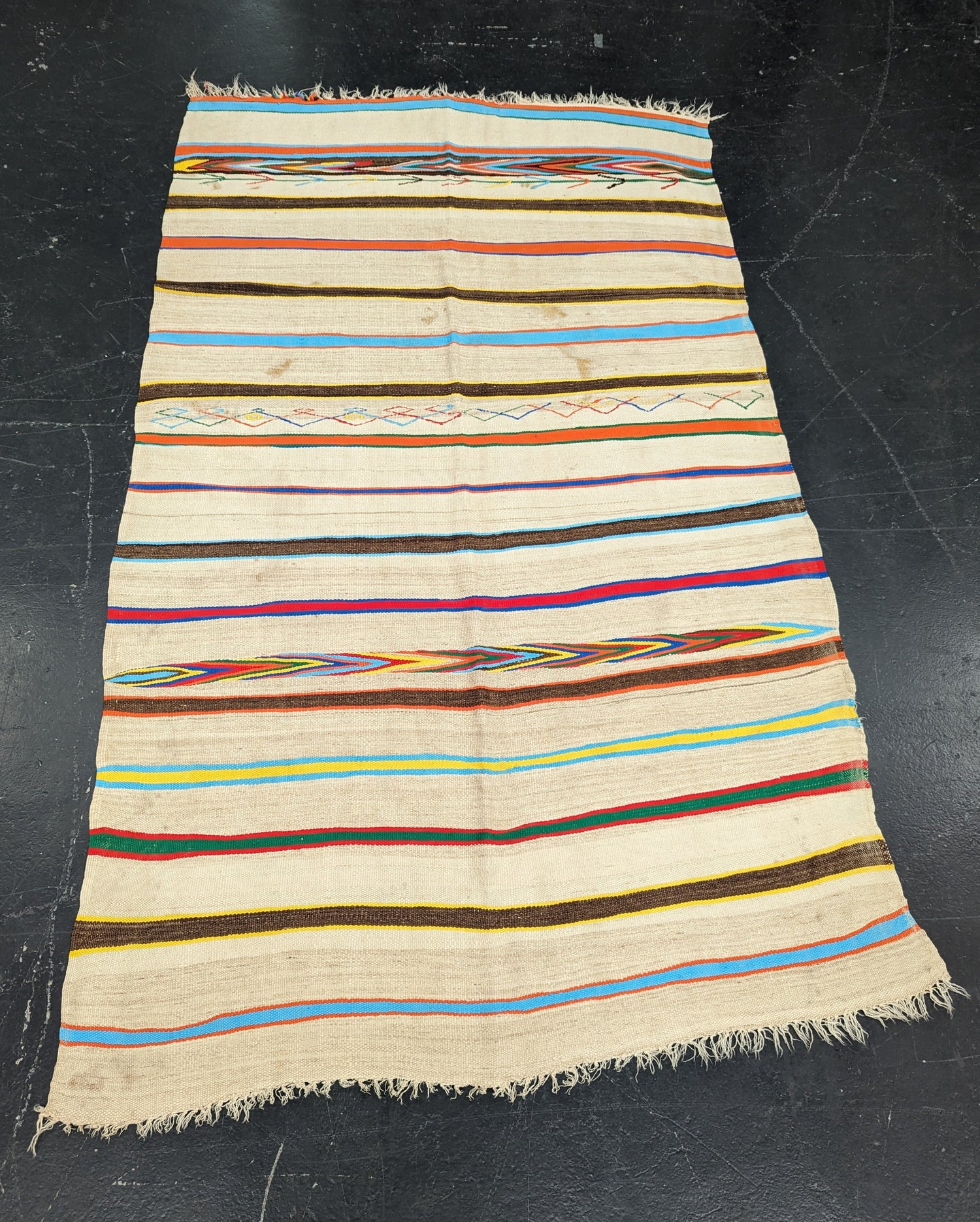 "Neon Stripes" 1970's Saharan Blanket