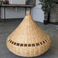 ‘Teardrop Pod’ woven wicker lampshade with cut outs