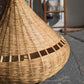 ‘Teardrop Pod’ woven wicker lampshade with cut outs