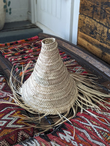 ‘Palmerie’ Small Palm Leaf Wicker Lampshade