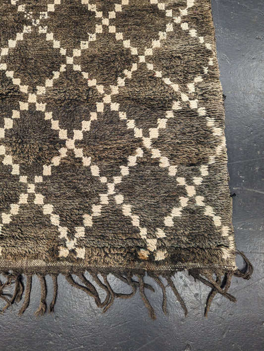 "Moleskin Diamonds" Vintage Beni Ourain Rug