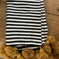 'Classic’ Pom Pom Blanket - Black Stripe (mustard pom)