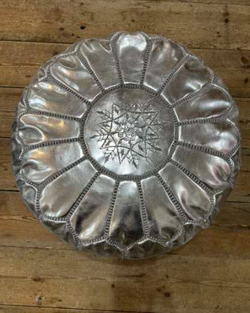 Silver Pouffe