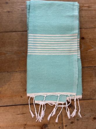 'Kaouki' Hammam Towel - Mint/White