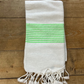 'Kaouki' Hammam Towel - Lime stripe band 3