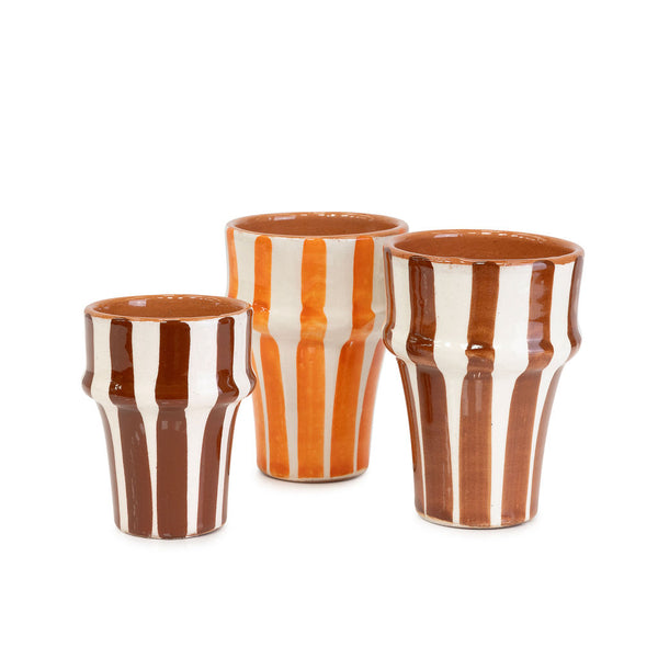 Stripy Ceramic Beaker - Small