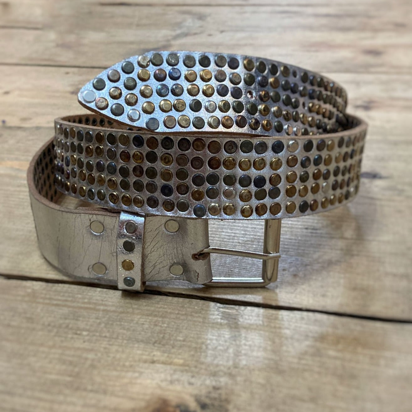 Silver 5 Stud Belt