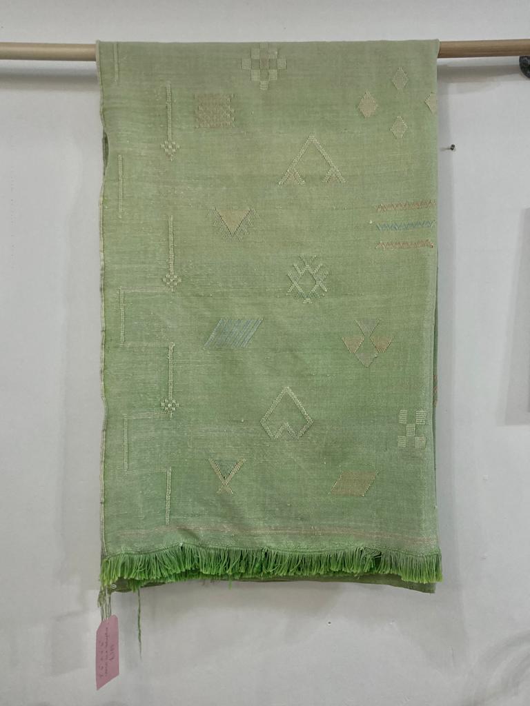 'Aloe Green' Cactus Silk Throw/Rug