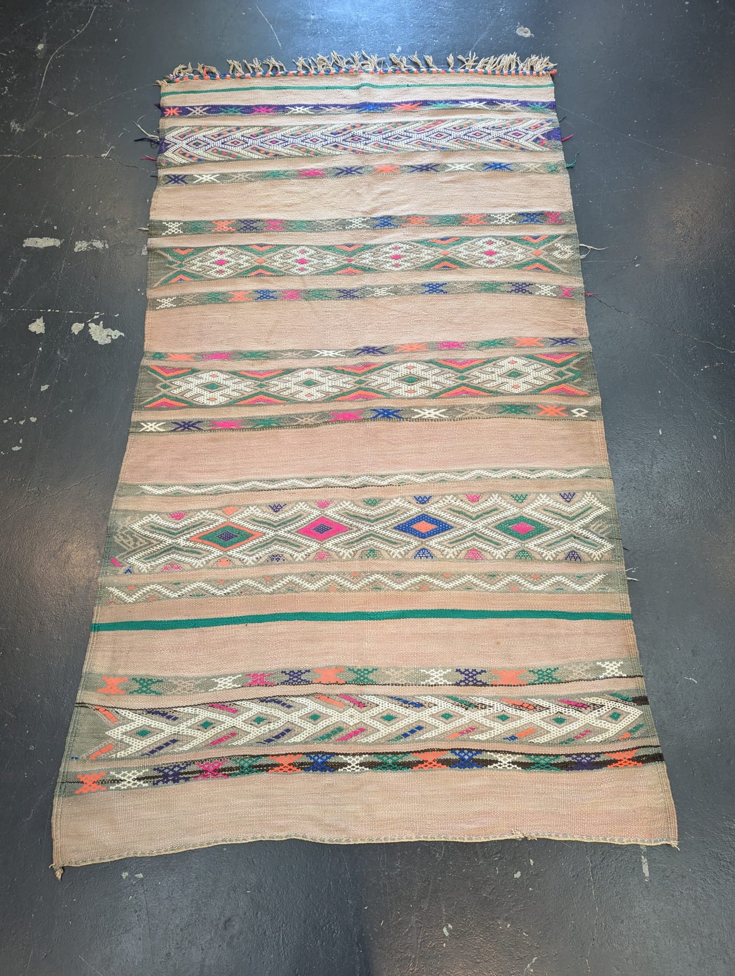 Antique Saharan Kilim Zanafi 'Berries' (Circa 1970's)