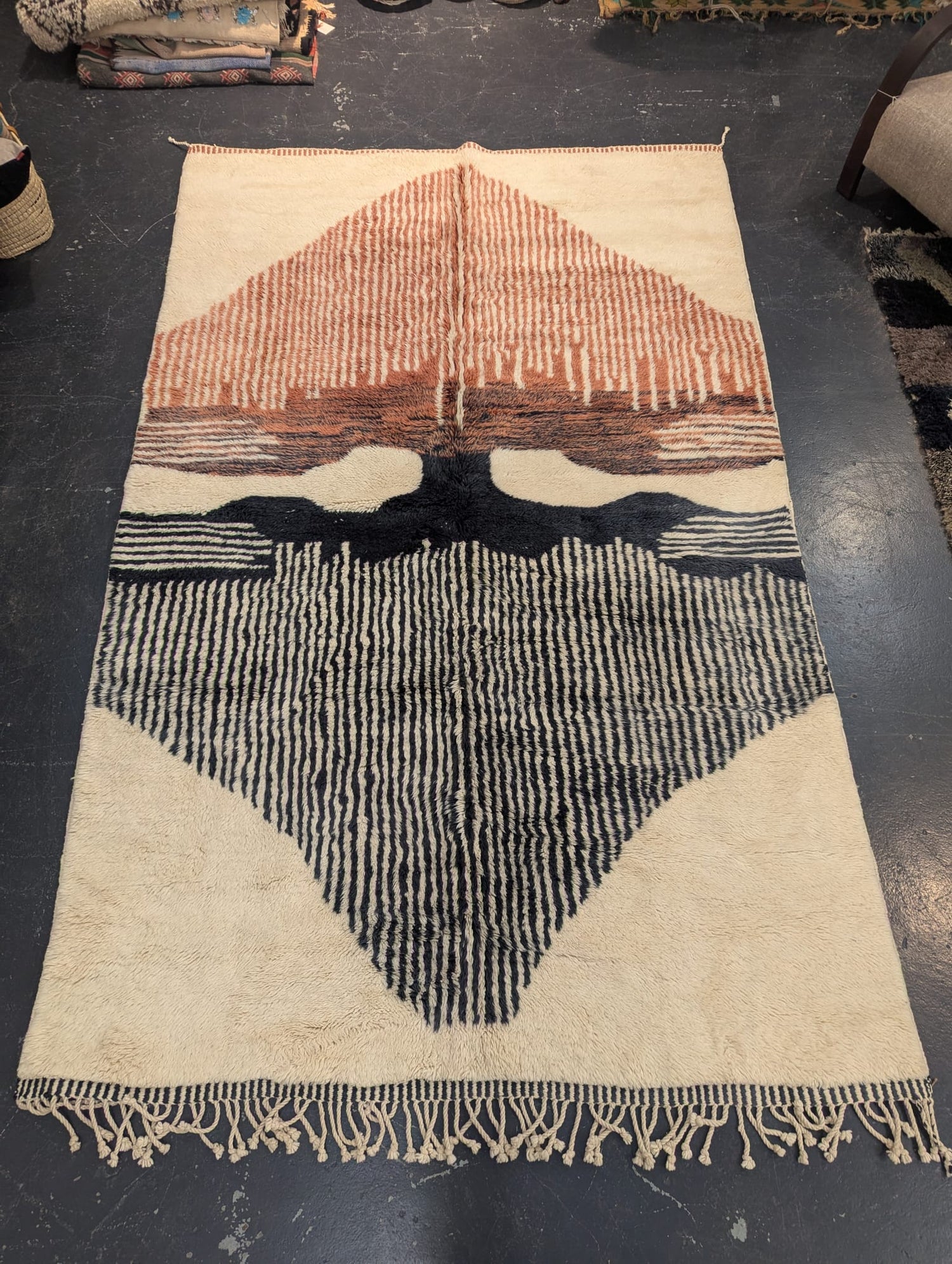 "I'm Mirroring You" Large Contemporary Beni Ourain Rug