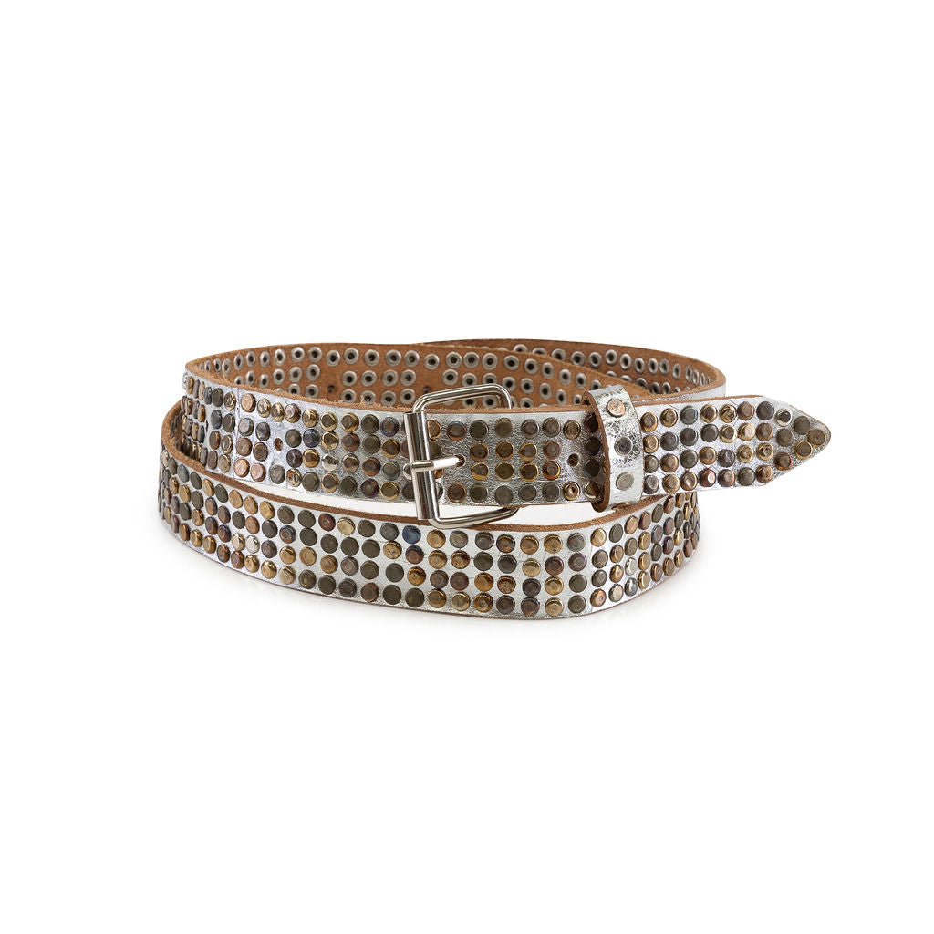 Silver 4 Stud Belt