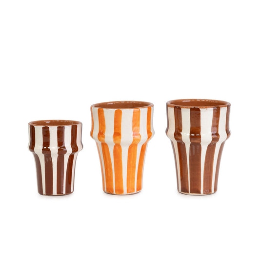 Stripy Ceramic Beaker - Large