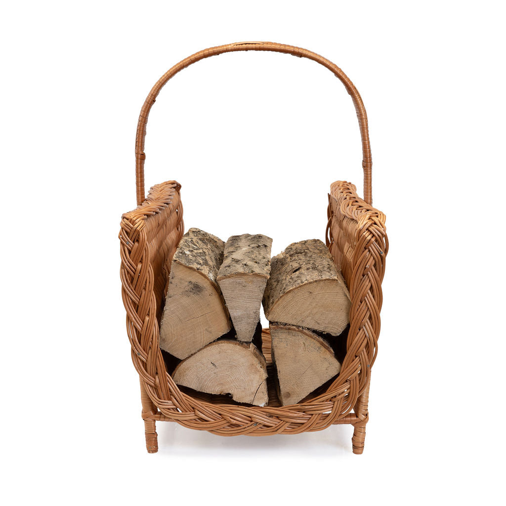 Wicker log basket - Open