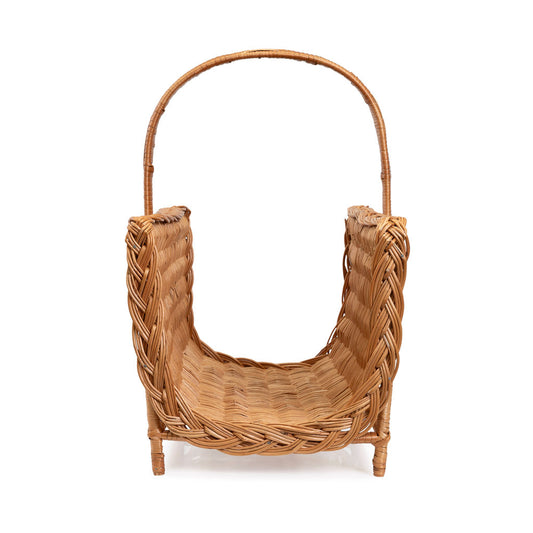 Wicker log basket - Open