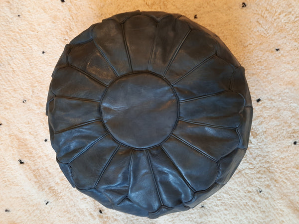 Mini Leather Pouffe