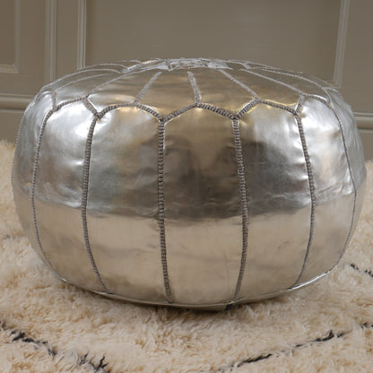 Silver Pouffe