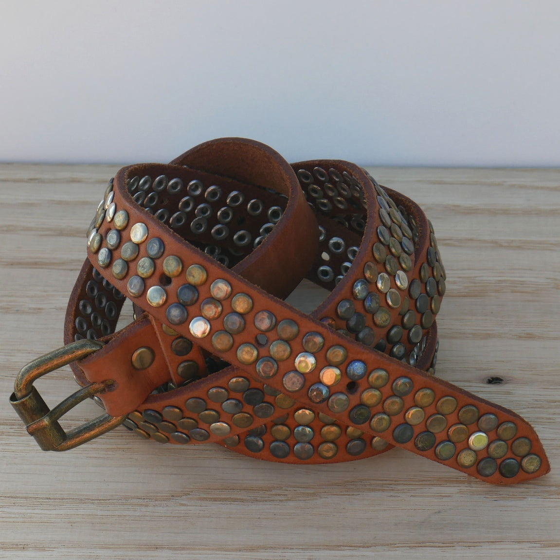 Tan 3 Stud Belt