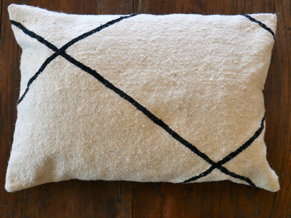 Cream with black line detail Cushion