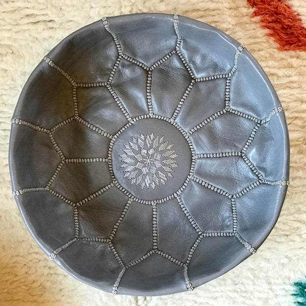 Mini Leather Pouffe