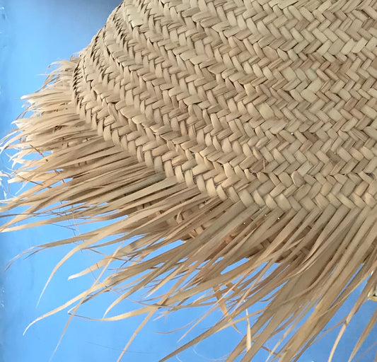 ‘Palmerie’ Medium Palm Leaf Wicker Lampshade