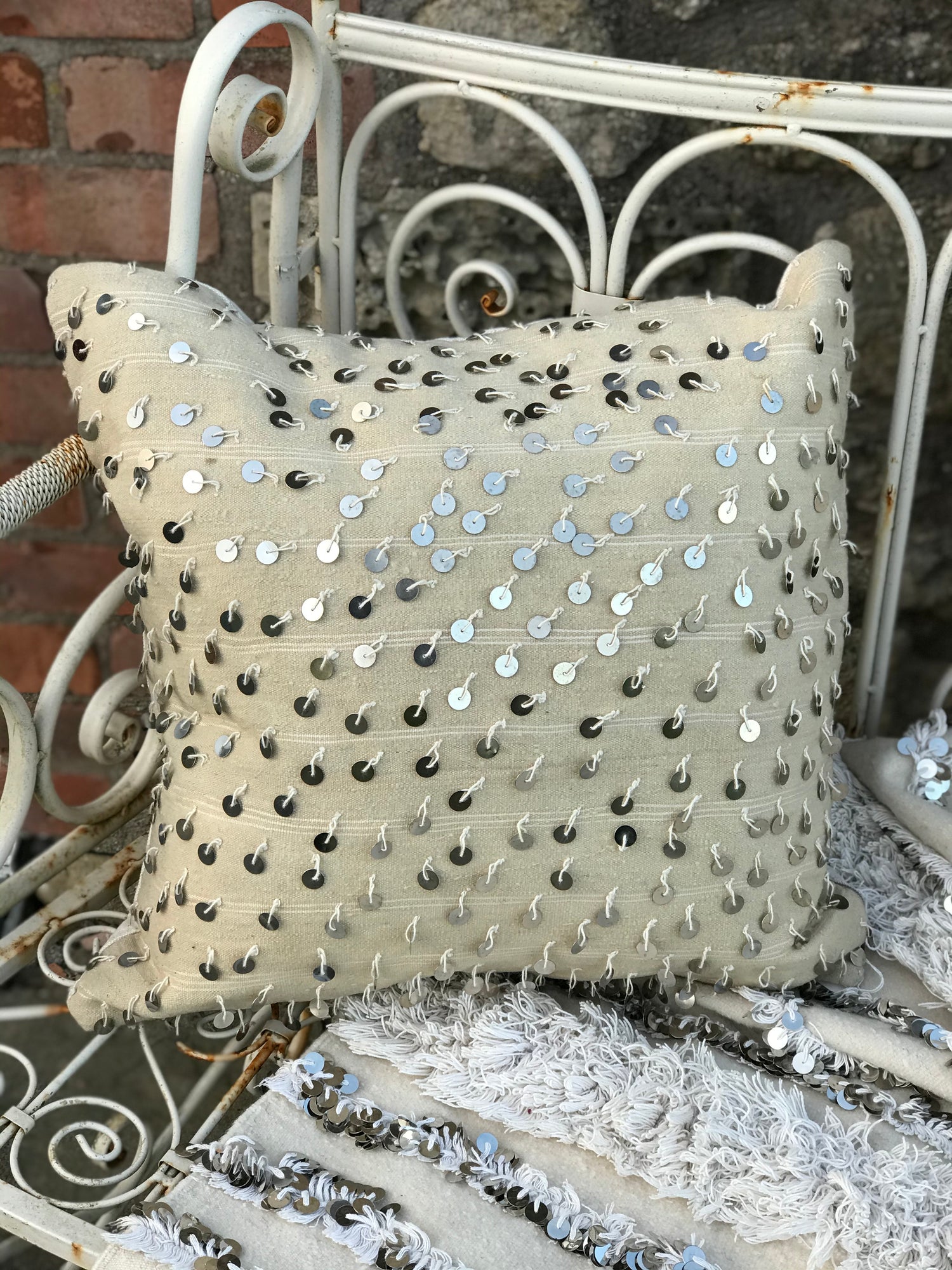 ‘Dancing Lights’ Wedding Blanket Cushion