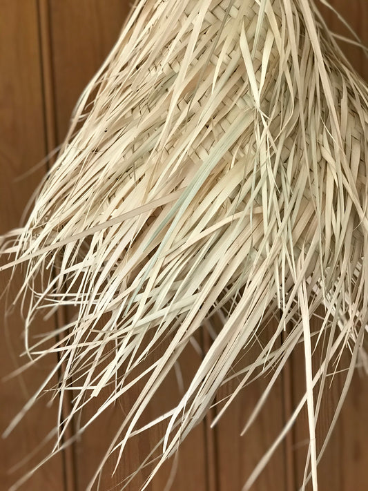 ‘Shaggy’ wicker lampshade